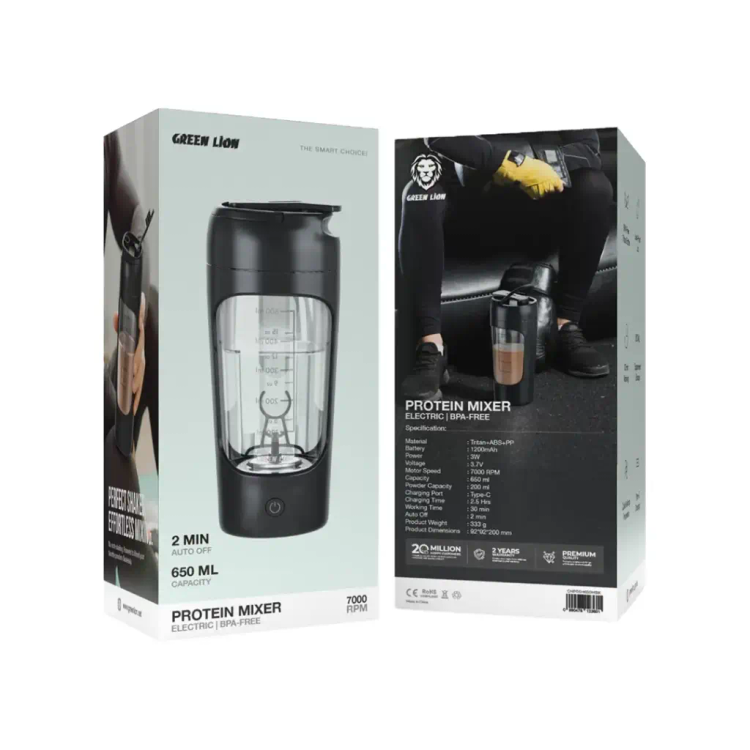 میکسر پروتئین قابل حمل گرین لاین مدل Protein Mixer 650mL GNPRSH650M