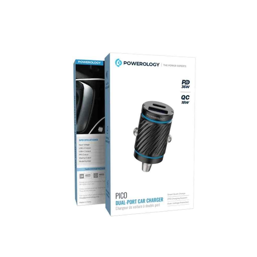 شارژر فندکی پاورولوژی مدل Powerology Pico PCCSR023BK