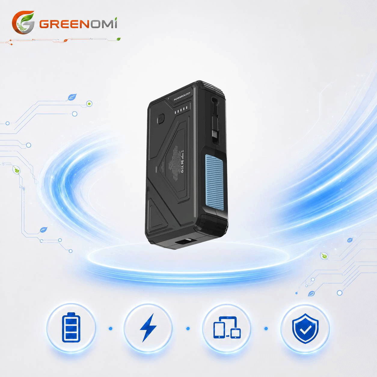پاوربانک خورشیدی پاورولوژی  27000mah مدل  Powerology PP077