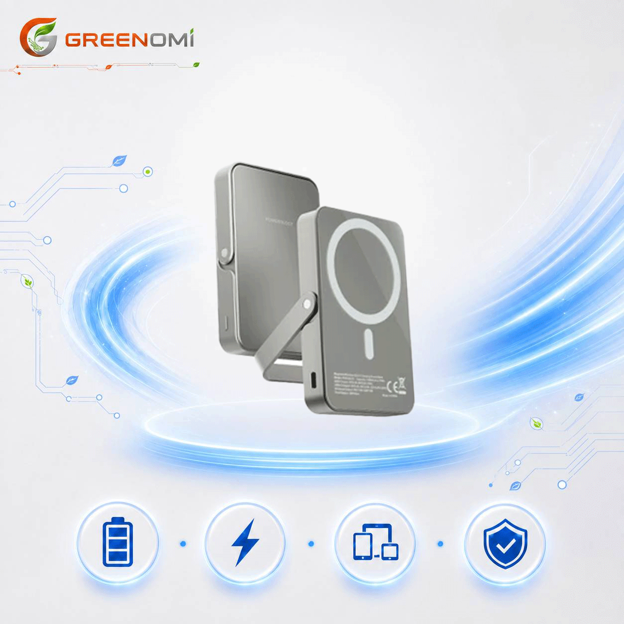 پاوربانک مگ سیف پاورولوژی مدل Powerology 10000 mAh Magsafe PPBCHA36
