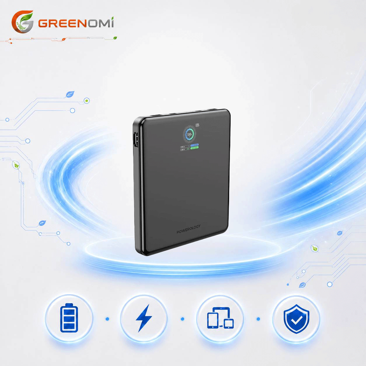 پاوربانک پاورولوژی 20000mah مدل Powerology VoltStream PPBCHA89BK