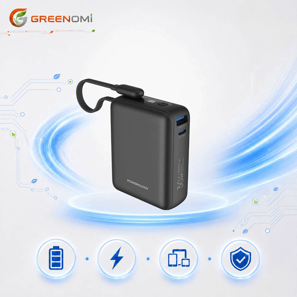 پاوربانک 10000mah پاورولوژی مدل  Powerology Montreal