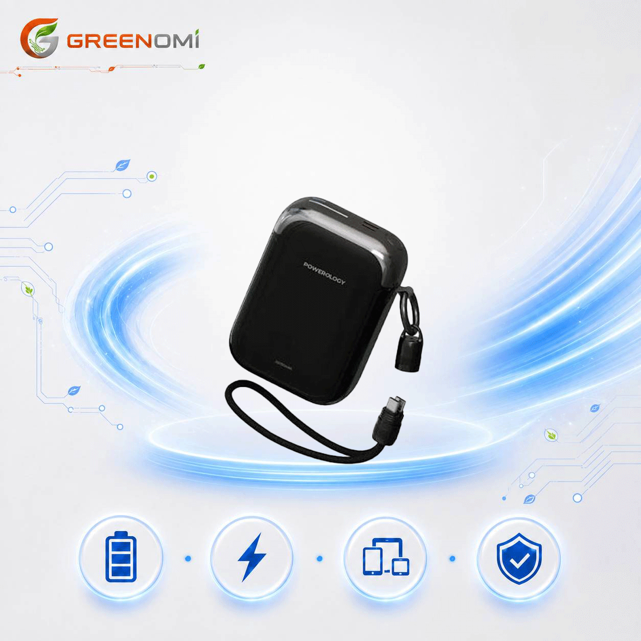 پاوربانک 20000mah پاورولوژی مدل Powerology Bahamas PPBCHA104BK