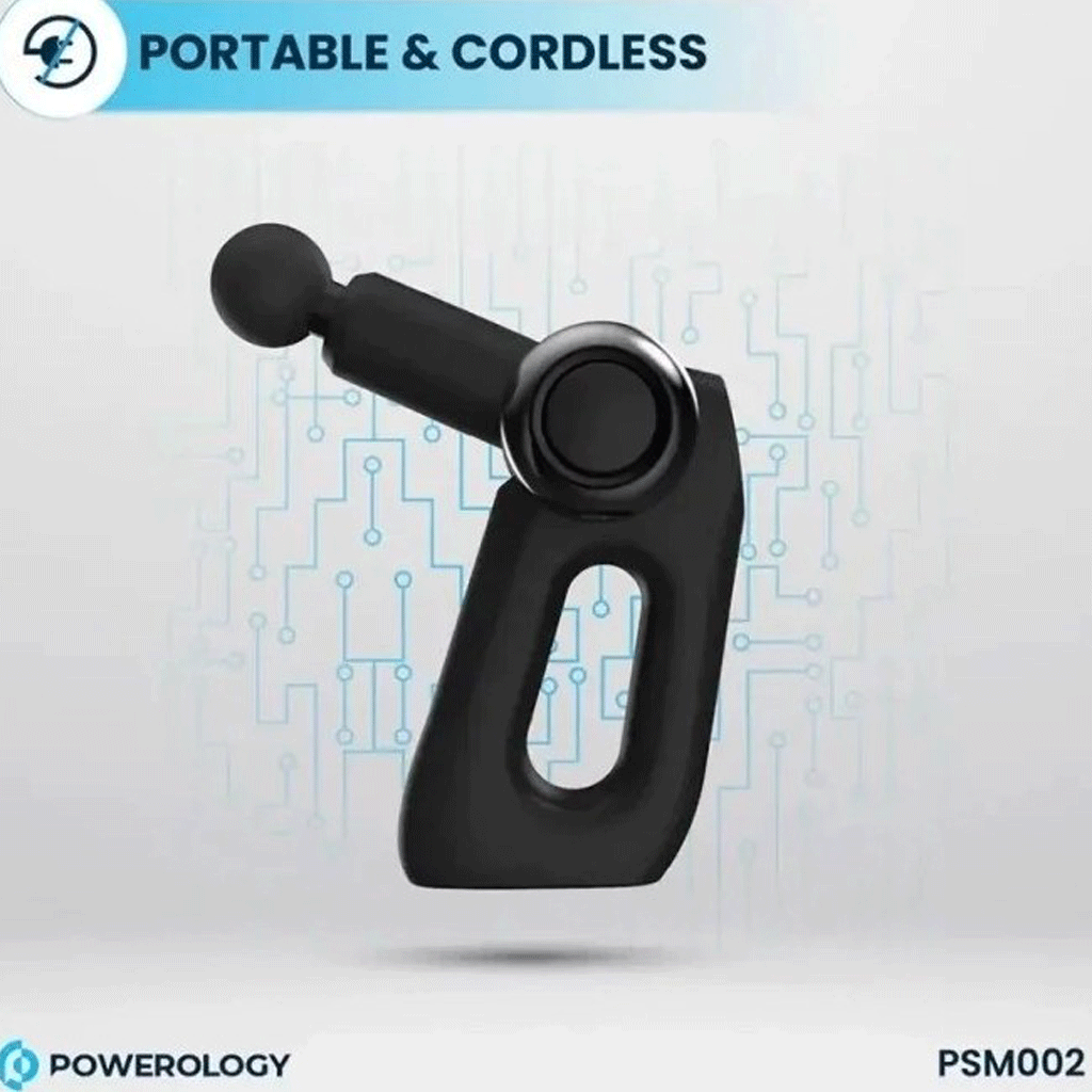 ماساژور تفنگی پاورولورژی مدل Powerology Full-Body Massage Gun SM02