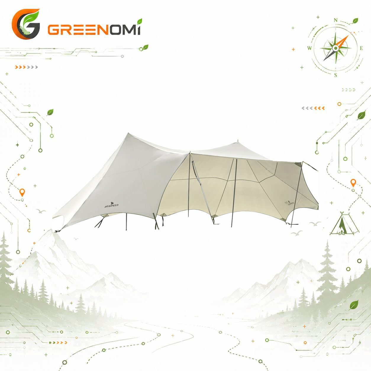 سایه بان پرودو مدل Porodo LFST004 camping canopy off
