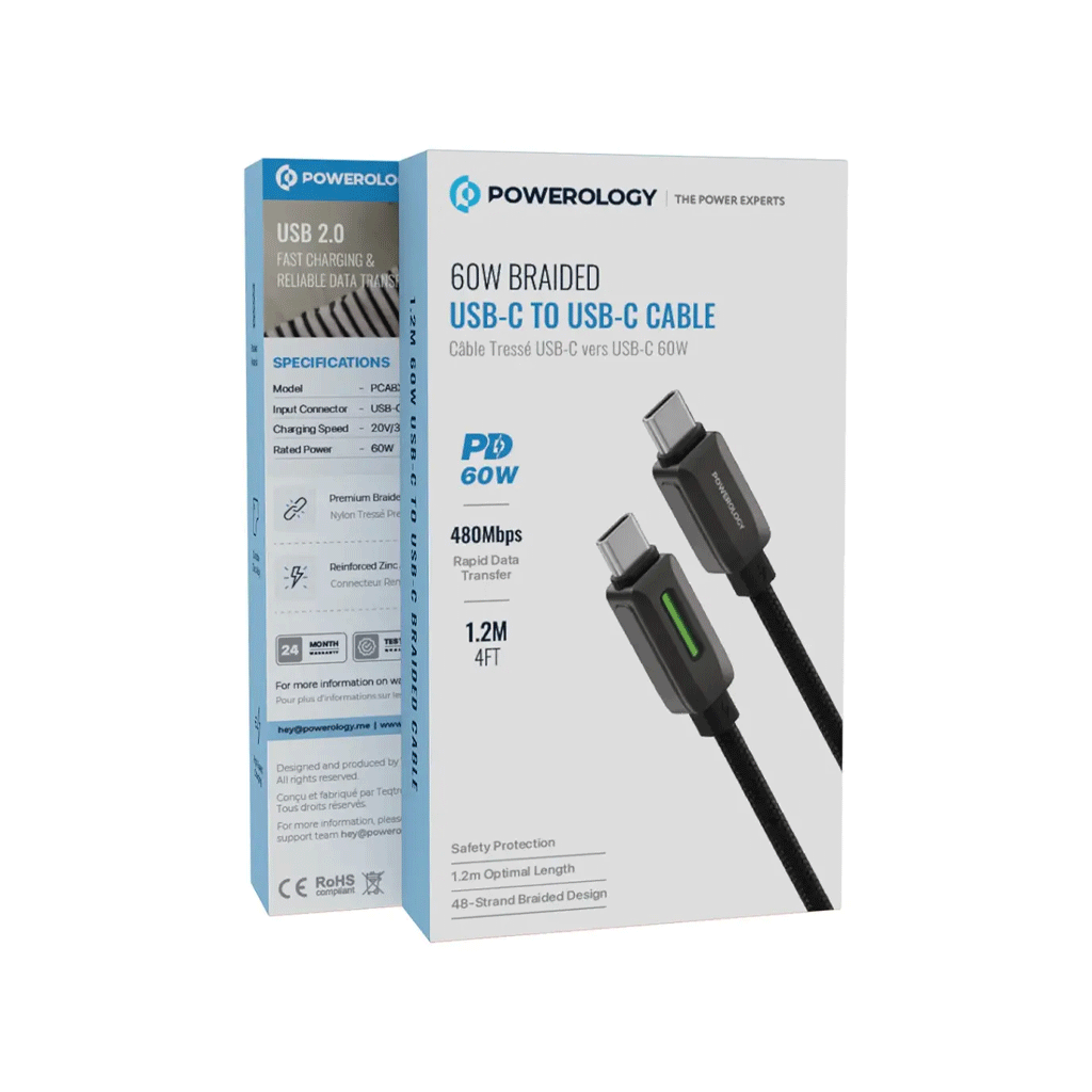 کابل شارژ پاورولوژی Powerology PCABXGH123BK