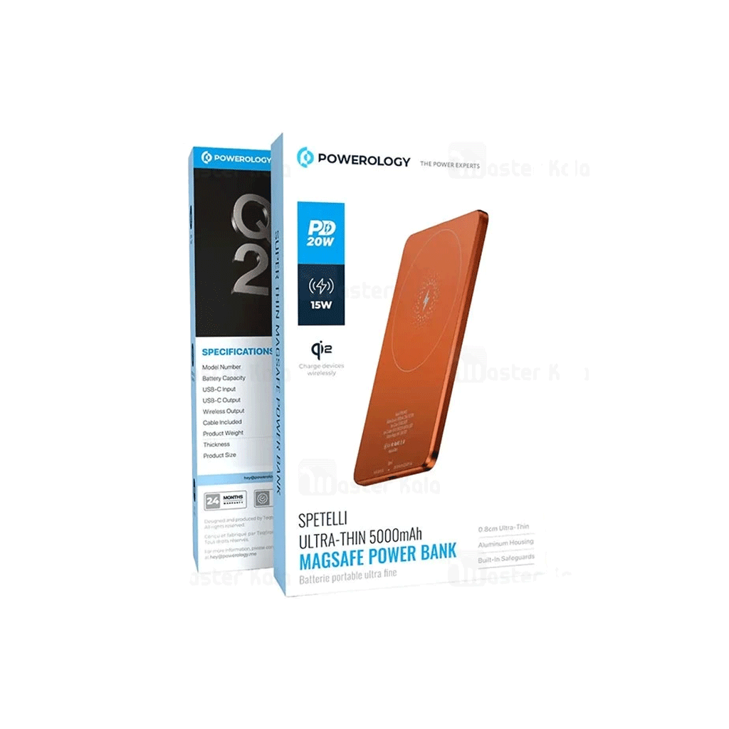 پاوربانک وایرلس مگ 5000mah پاورولوژیPowerology PPBCHA63