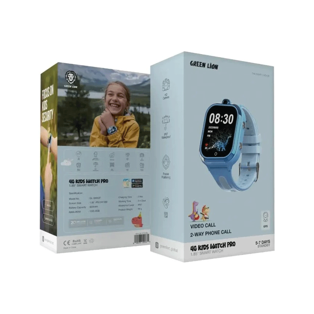 ساعت هوشمند گرین لاین مدل 4G KIDS WATCH PRO Green lion