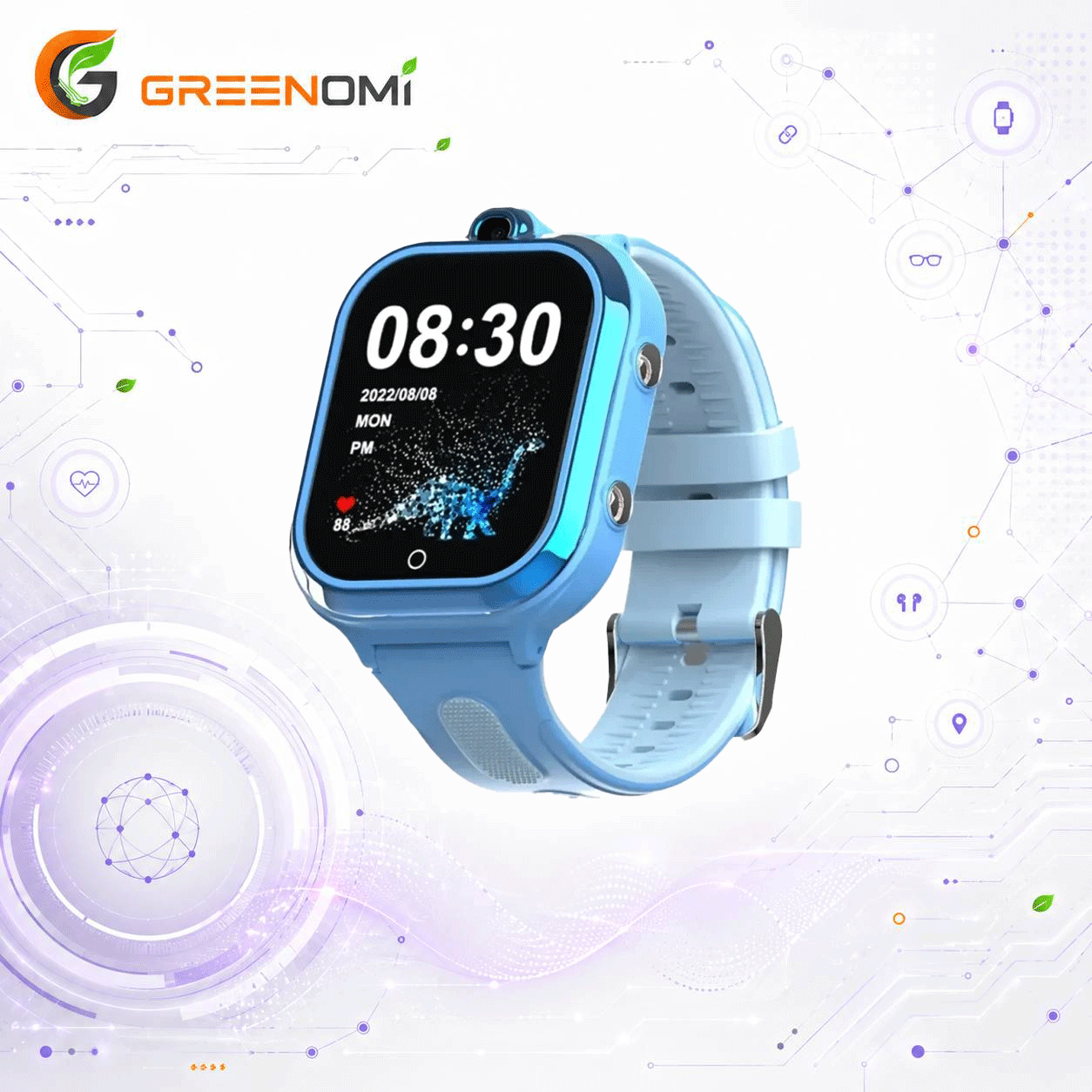 ساعت هوشمند گرین لاین مدل 4G KIDS WATCH PRO Green lion