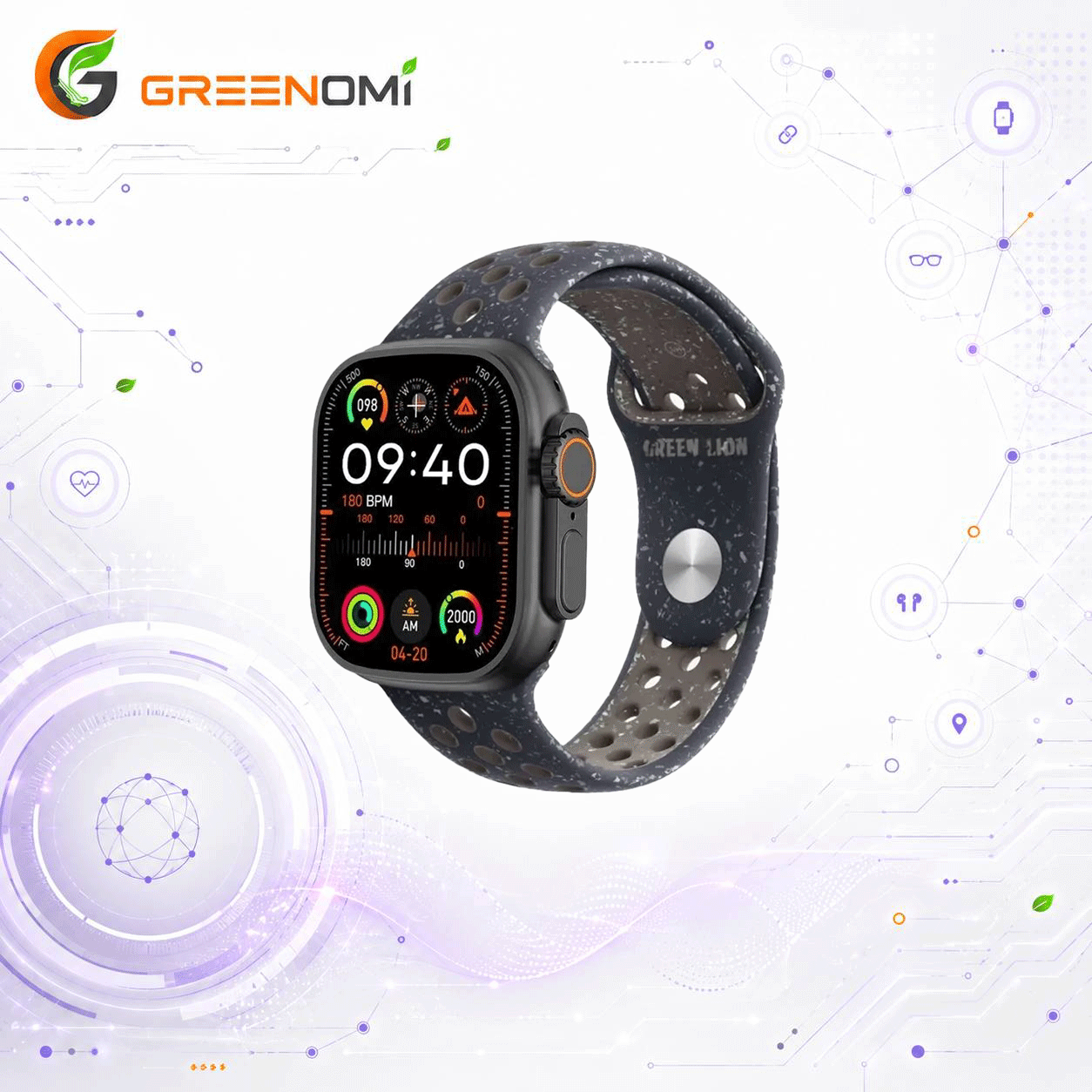 ساعت هوشمند گرین لاین مدل Green lion ULTRA ACTIVE