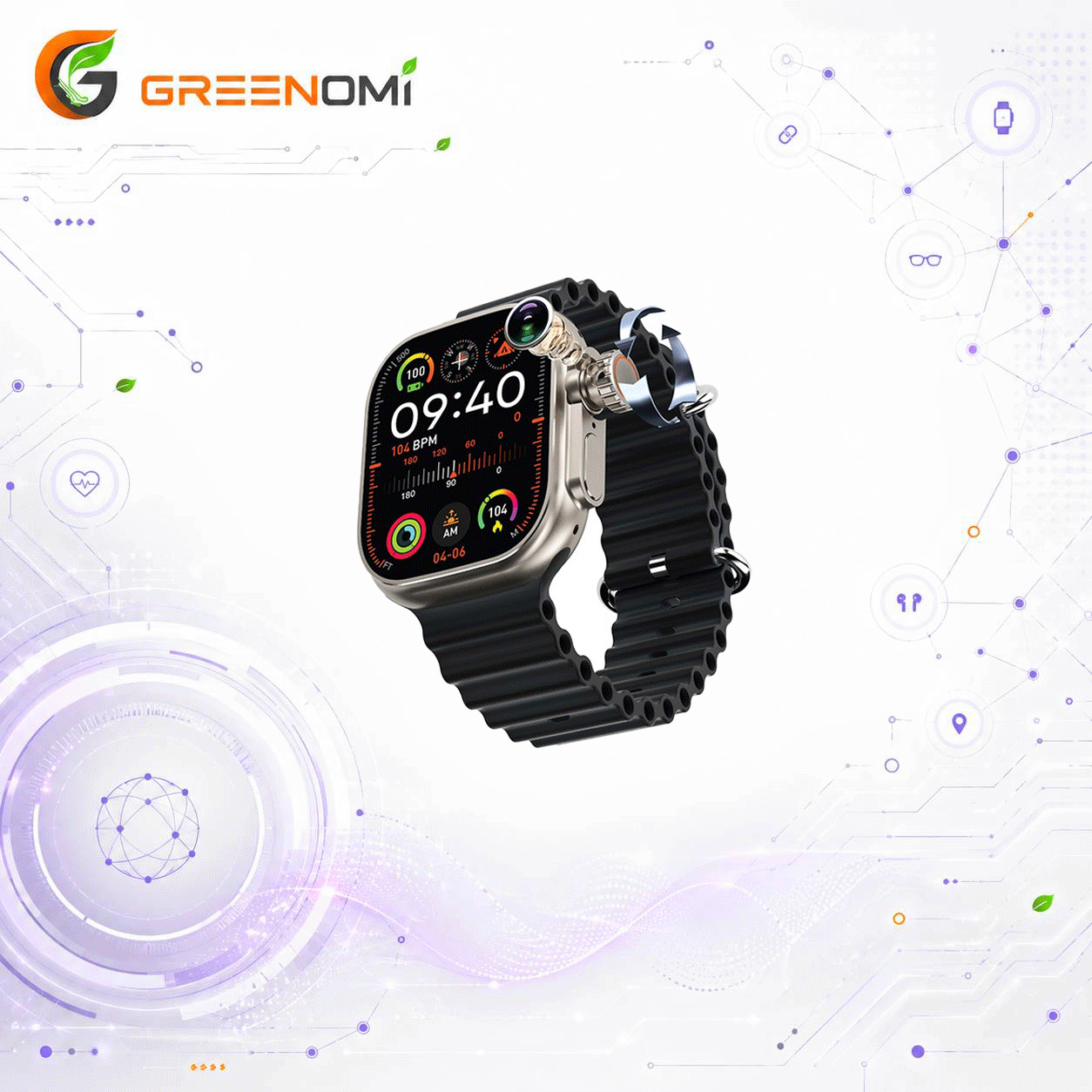 ساعت هوشمند گرین لاین مدل  Green lion 4G ULTRA