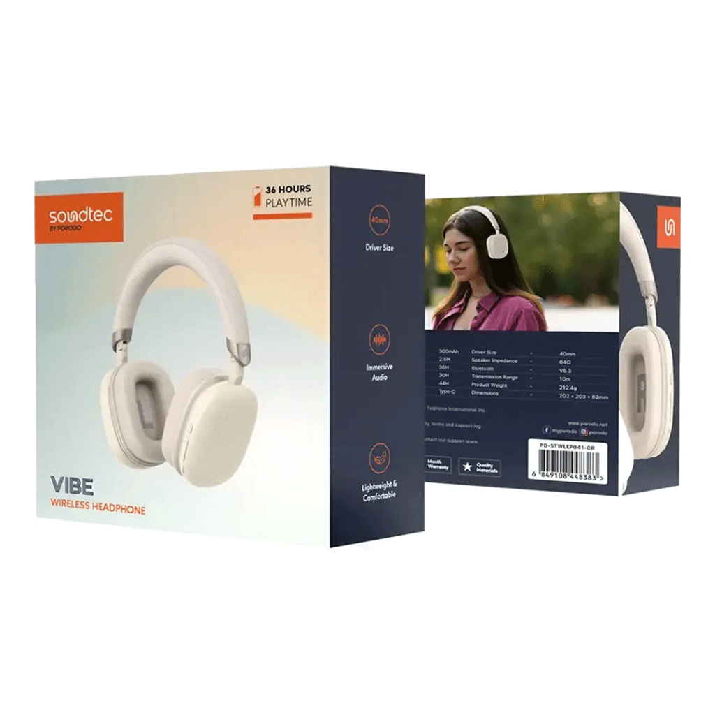 هدفون بلوتوثی پرودو مدل Porodo SOUNDTECH VIBE