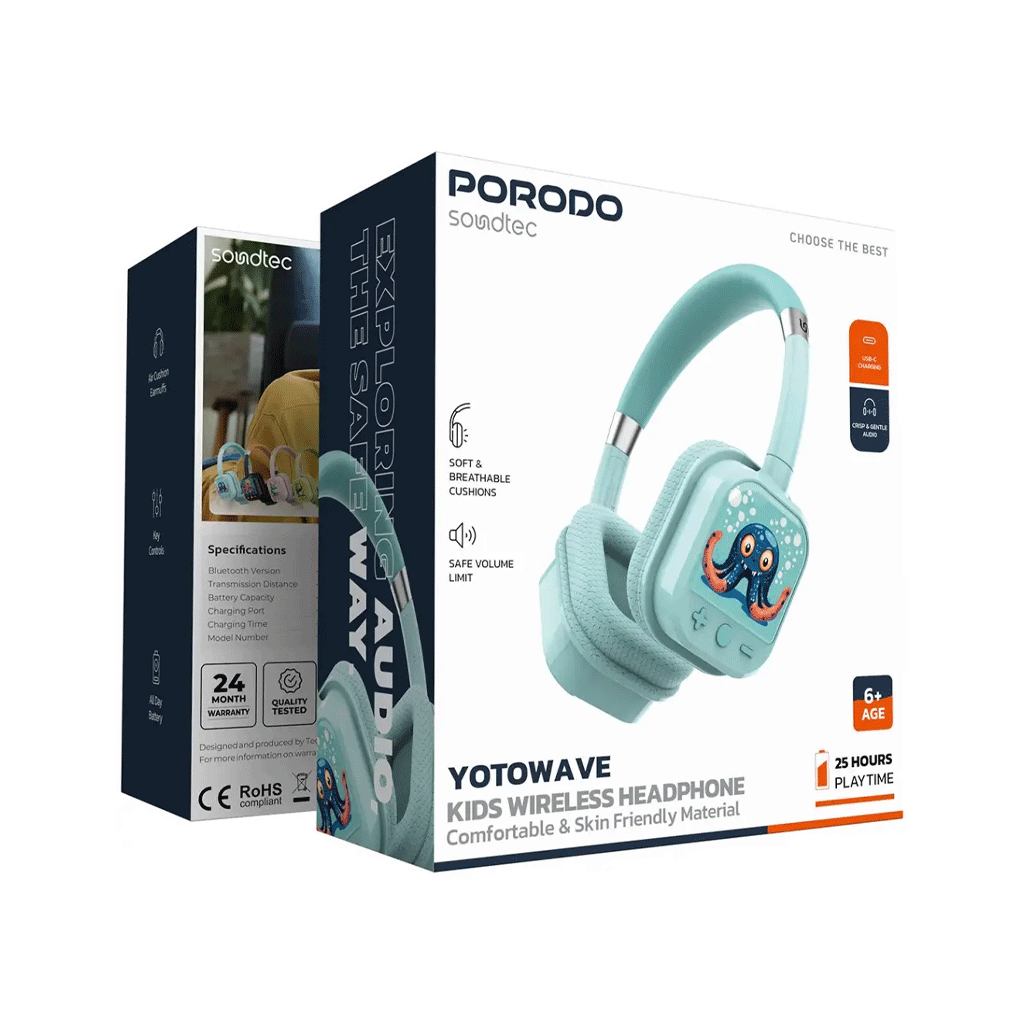 هدفون بلوتوثی پرودو مدل PORODO SOUNDTECH YOTOWAVE