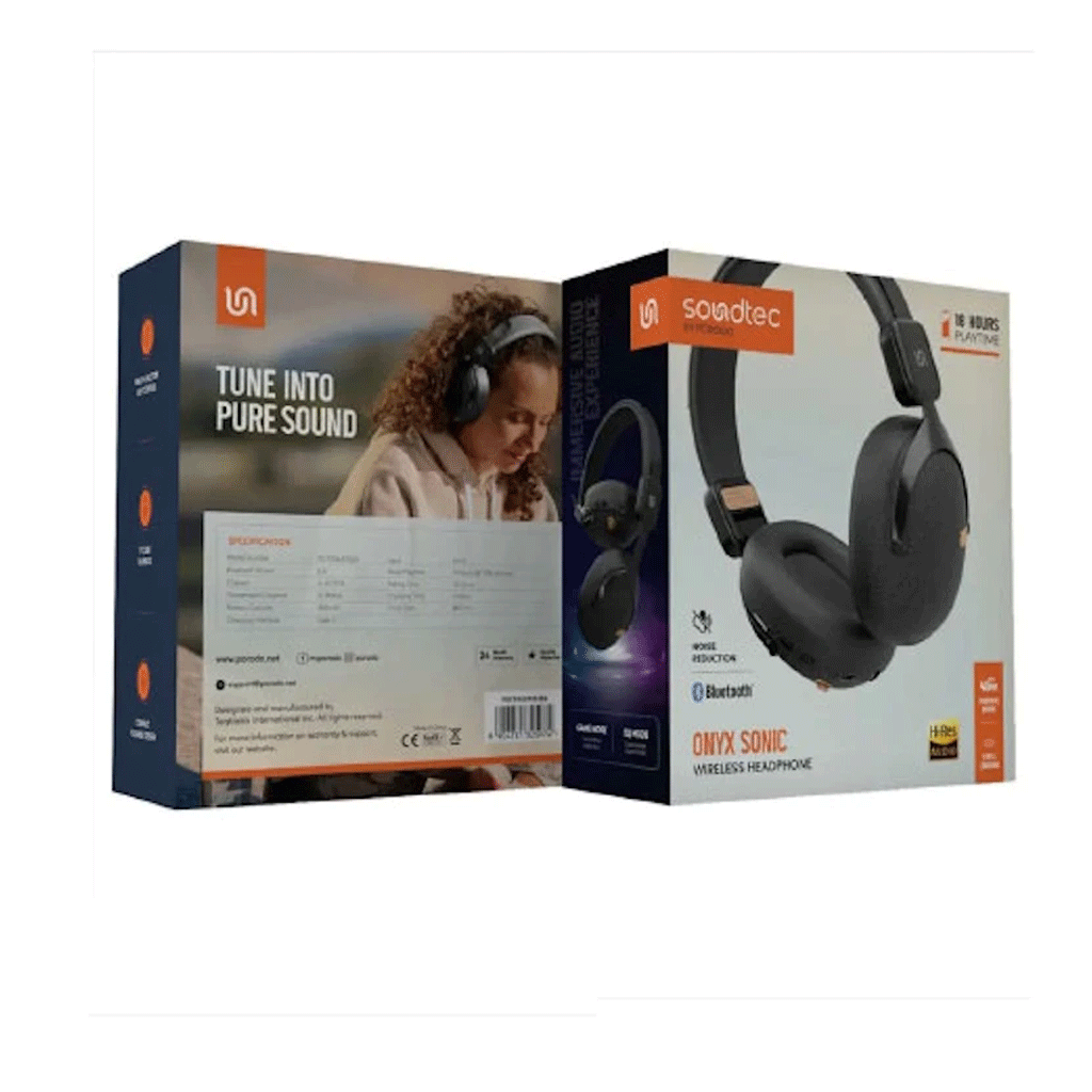 هدفون بلوتوثی پرودو مدل PORODO SOUNDTECH ONYX SONIC