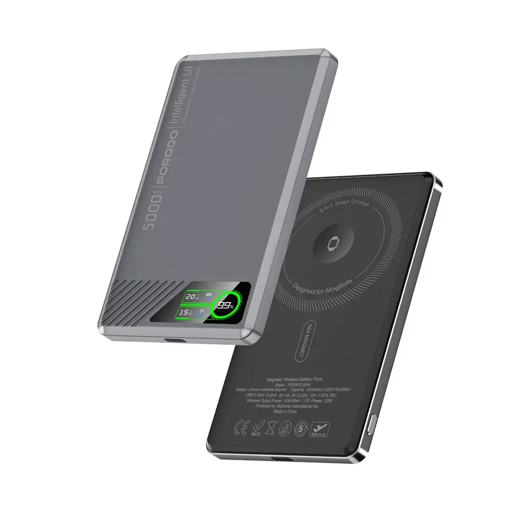 پاوربانک 5k mah 2 in 1 پرودو مدل Porodo TFT