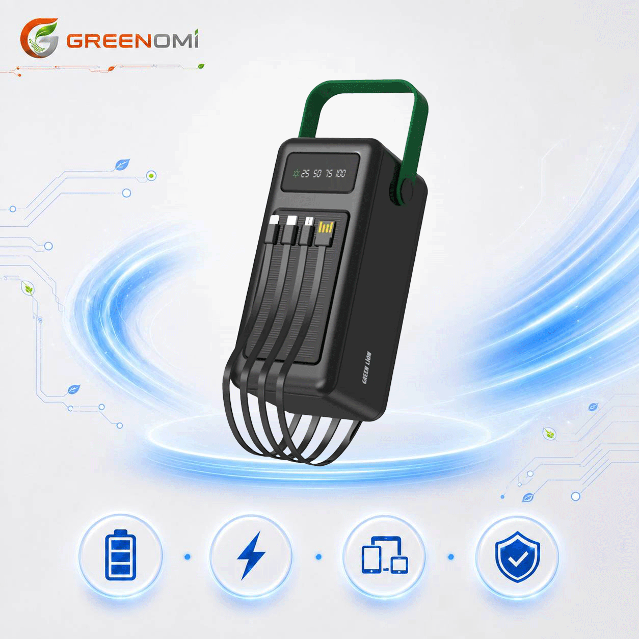 پاوربانک 80k گرین لاین مدل Green lion SOLAR MAX
