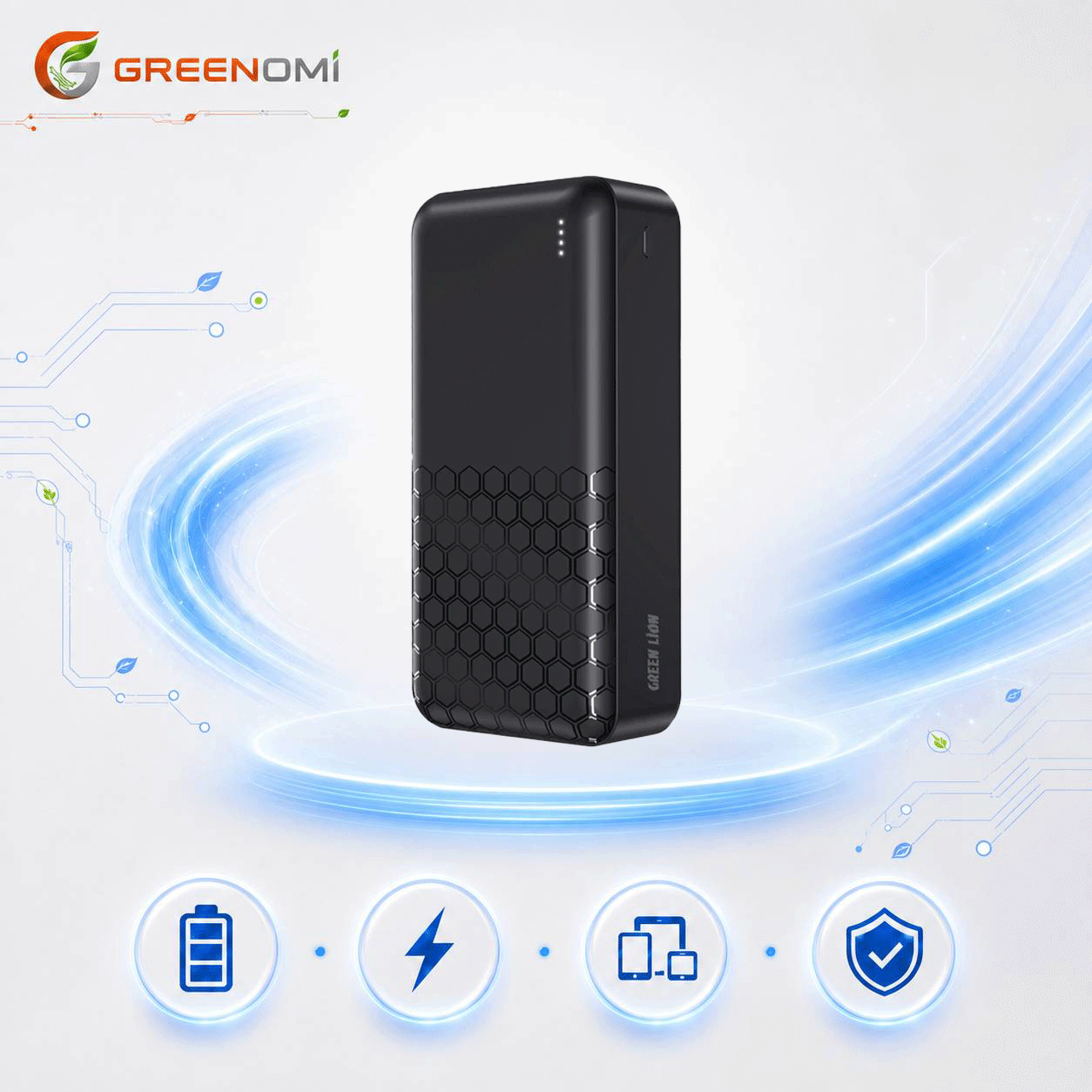 پاوربانک 30k گرین لاین مدلGreen lion ROME PD