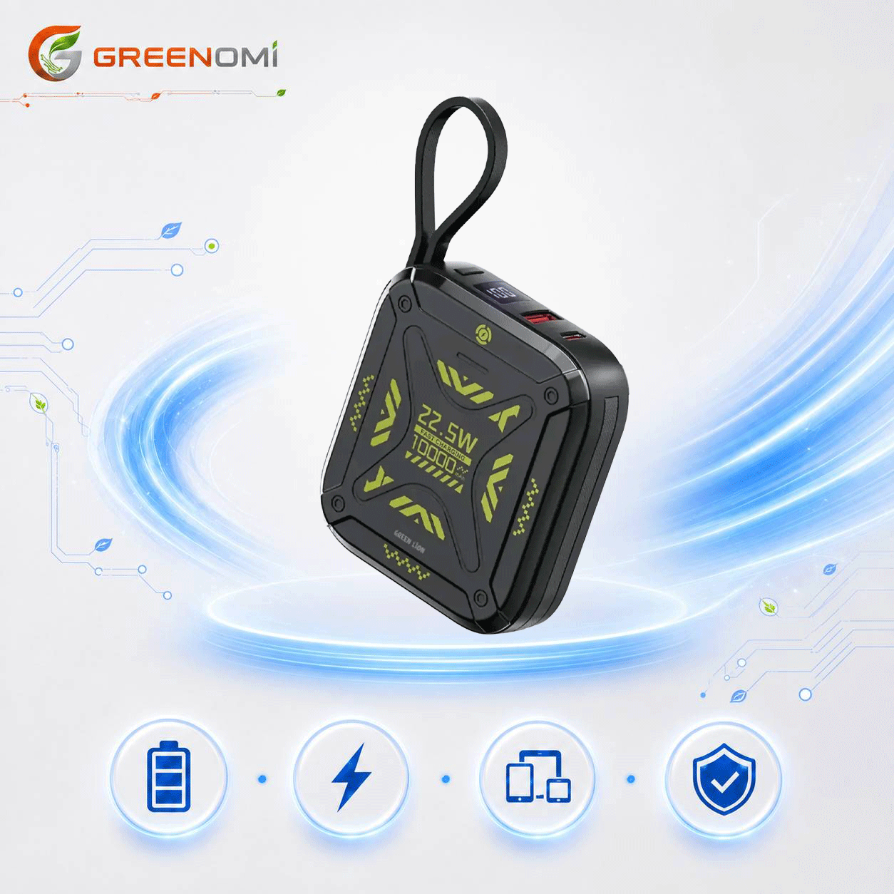 پاوربانک 10k گرین لاین مدل Green lion XTREAM10