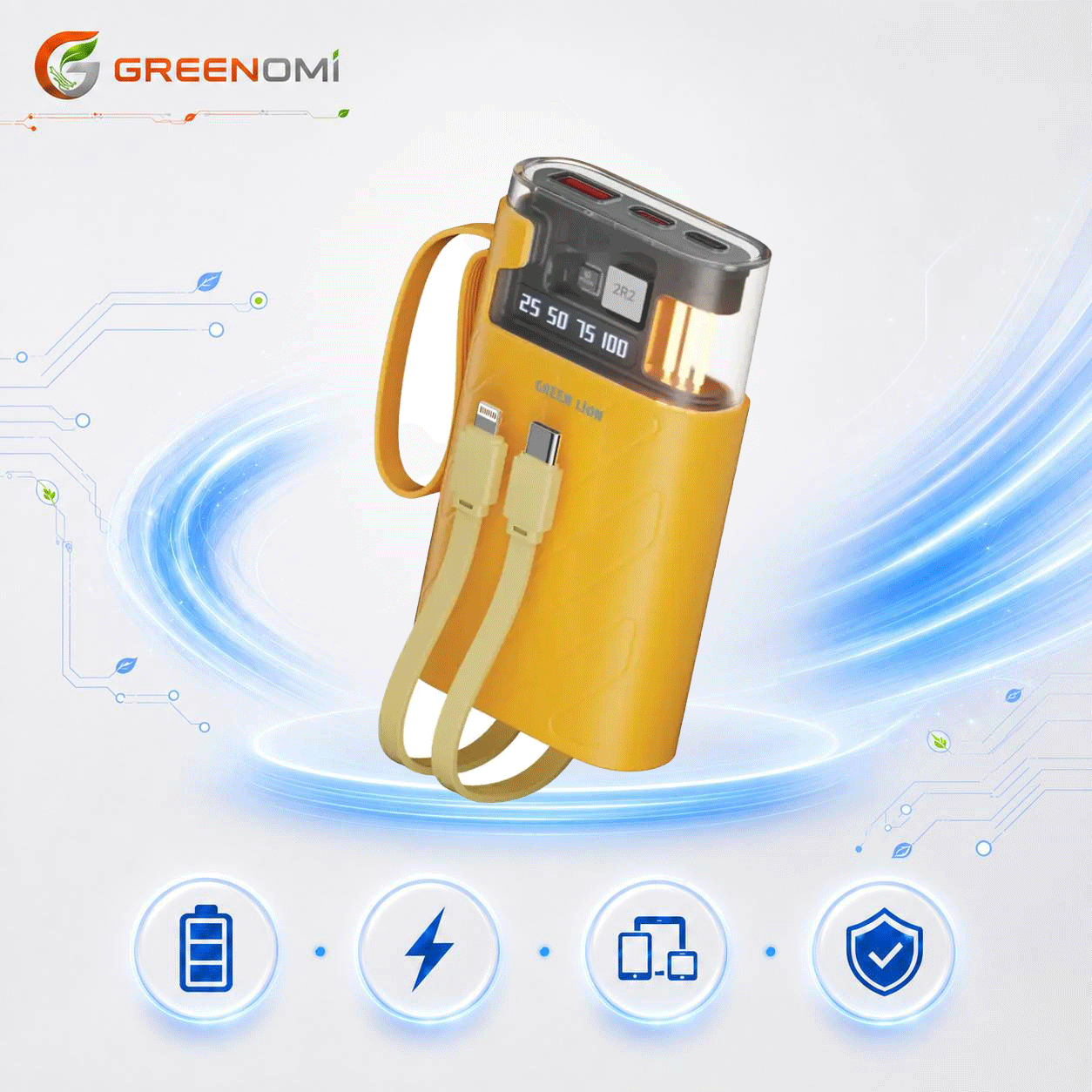 پاوربانک 10k گرین لاین مدل Green lion ELIXIR VAULT