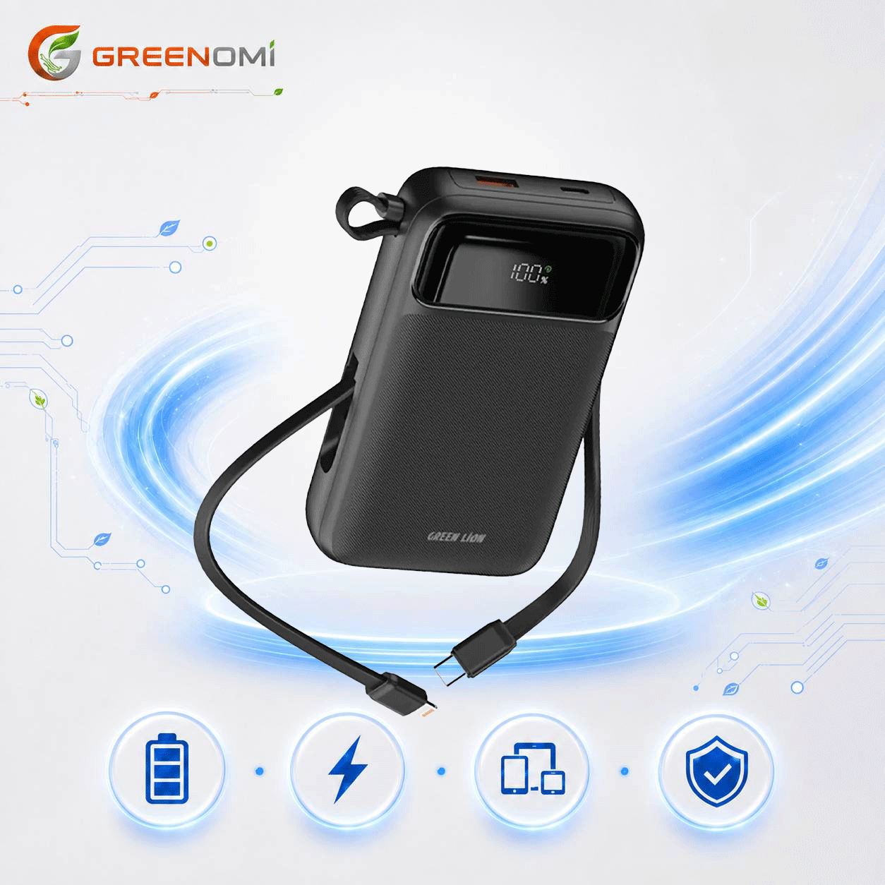 پاوربانک 10k گرین لاین مدل Green lion LUZERN
