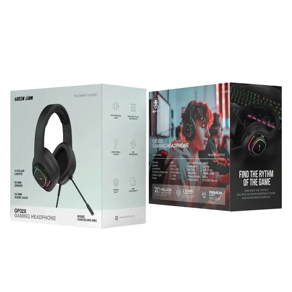 هدفون بلوتوثی گرین لاین مدل Green lion GP32X GAMING