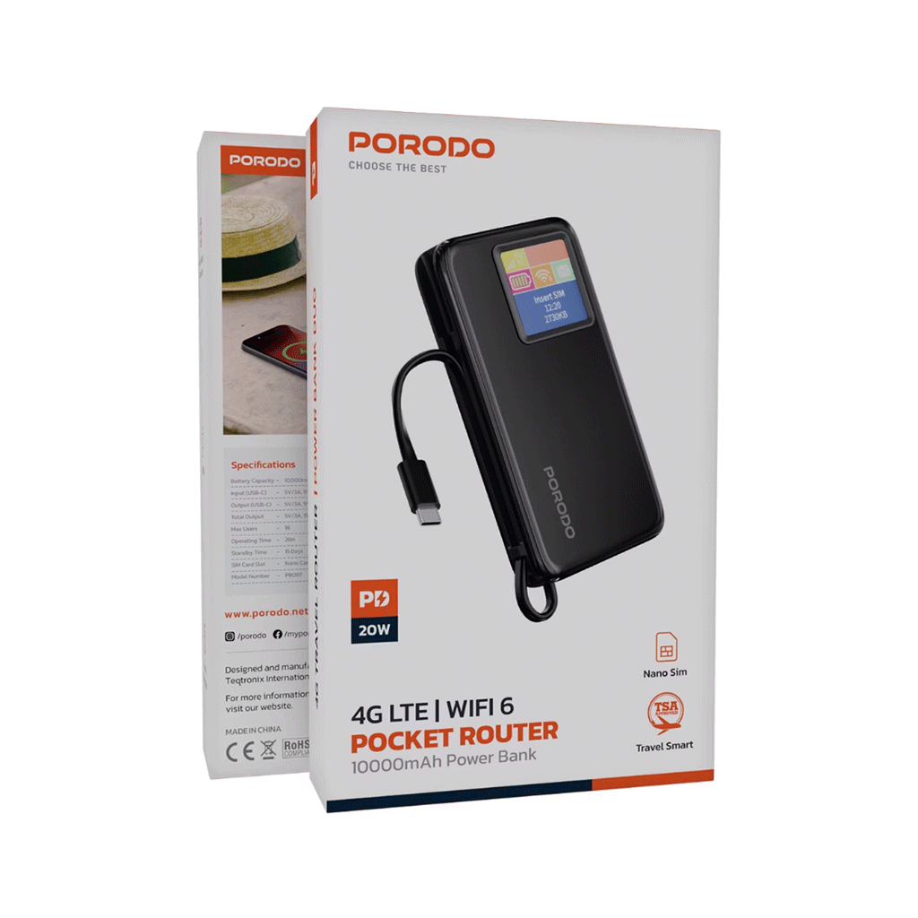 مودم همراه پرودو مدل PORODO TRAVEL ROUTER 4G