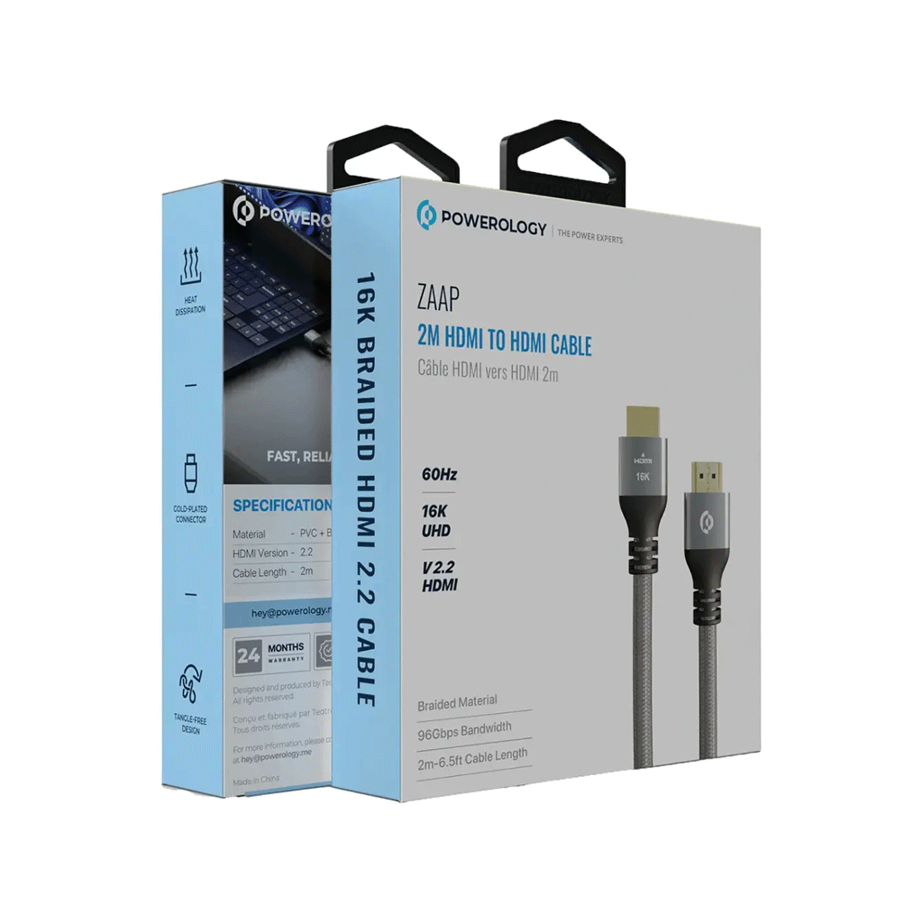 کابل دو سر HDMI 2M پاورولوژی مدل POWEROLOGY 16K PCAB36
