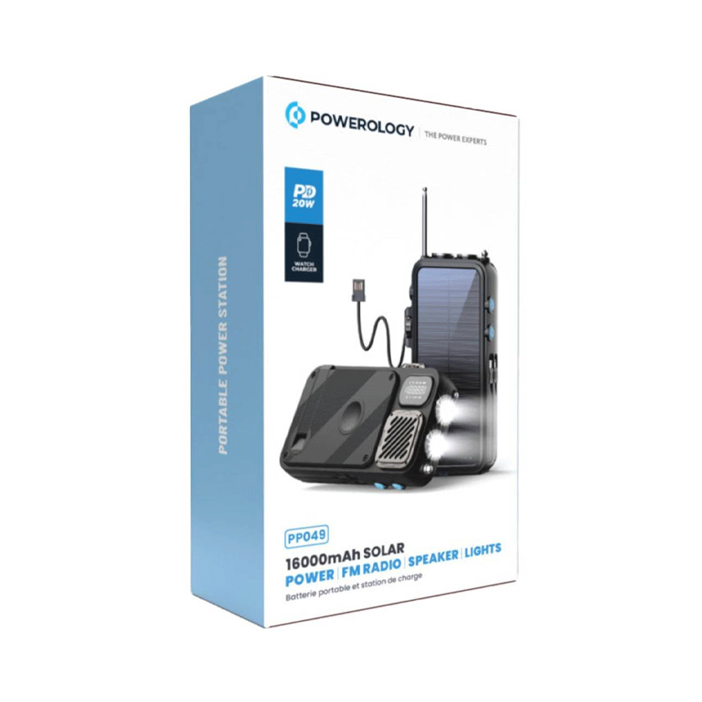 پاوربانک 16000mAh پاورولوژی مدل Powerology 16000mAh Solar Power Bank PPBCHA49