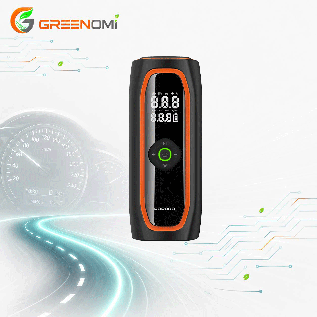 کمپرسور و پمپ باد شارژی خودرو پرودو مدل PORODO VOLTAIR PDGA08BK