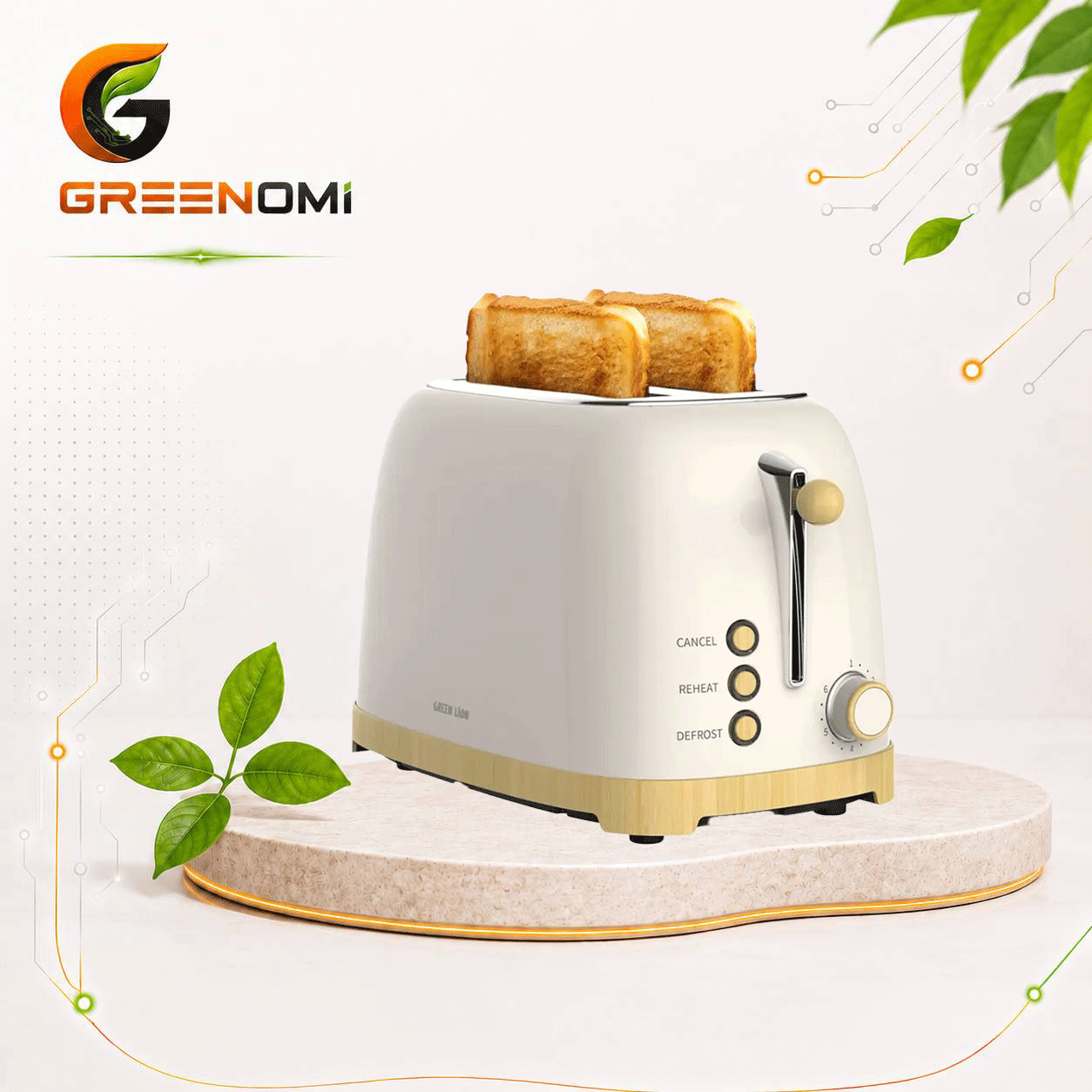 تستر نان گرین لاین Green Lion Classic Toaster GNCLTOSTRBG