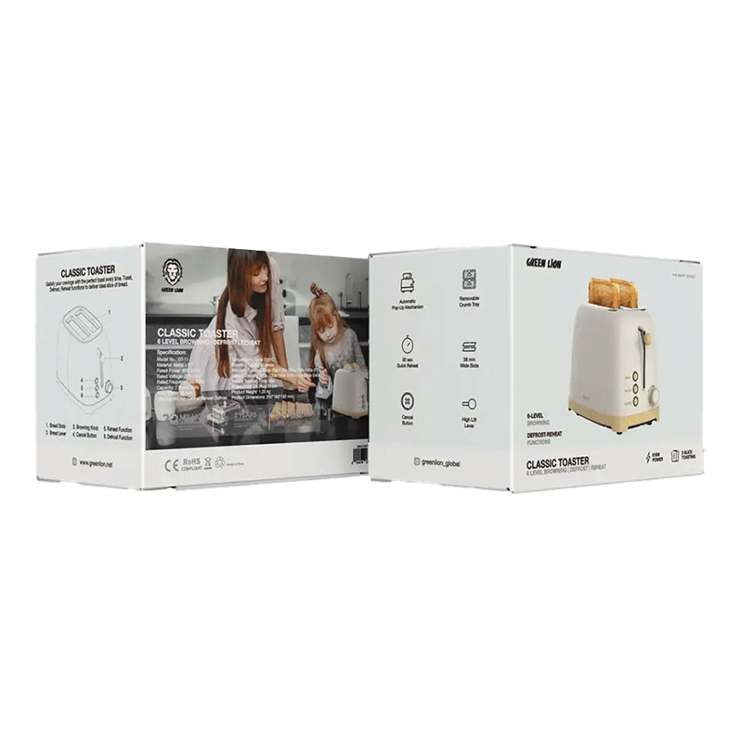 تستر نان گرین لاین Green Lion Classic Toaster GNCLTOSTRBG