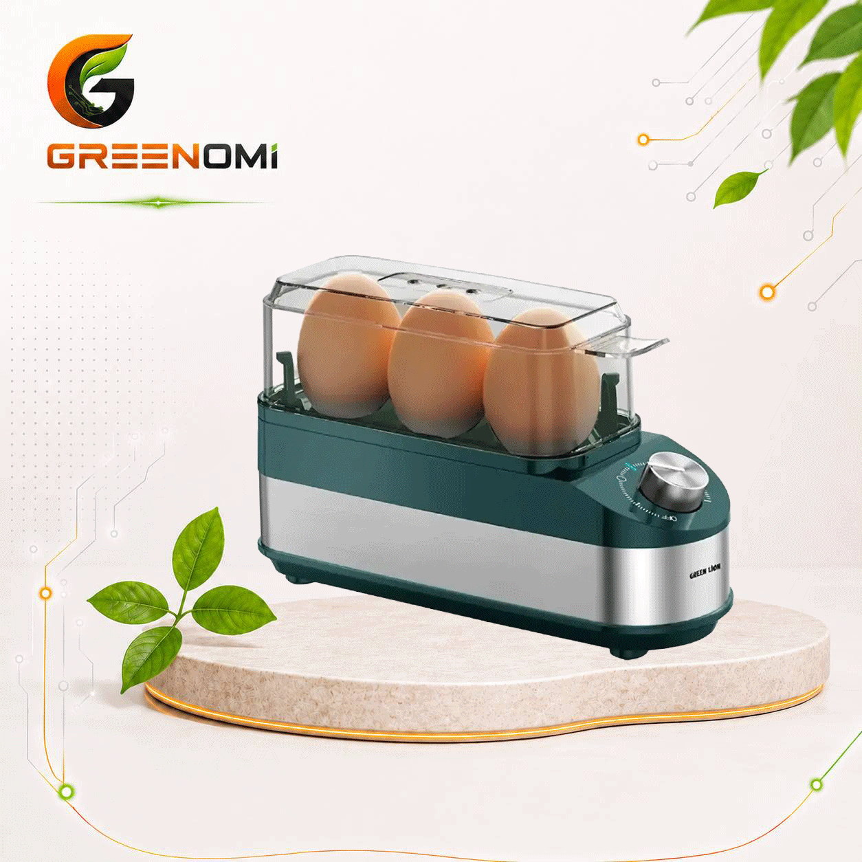 تخم مرغ آبپزکن گرین لاین مدل Green lion TRIO EGG COOCKER