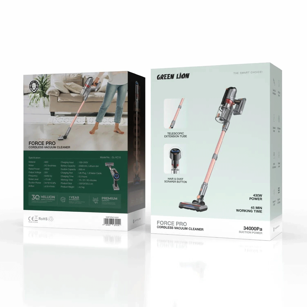 جارو شارژی گرین لاین مدل Green lion FORCE PRO CORDLESS