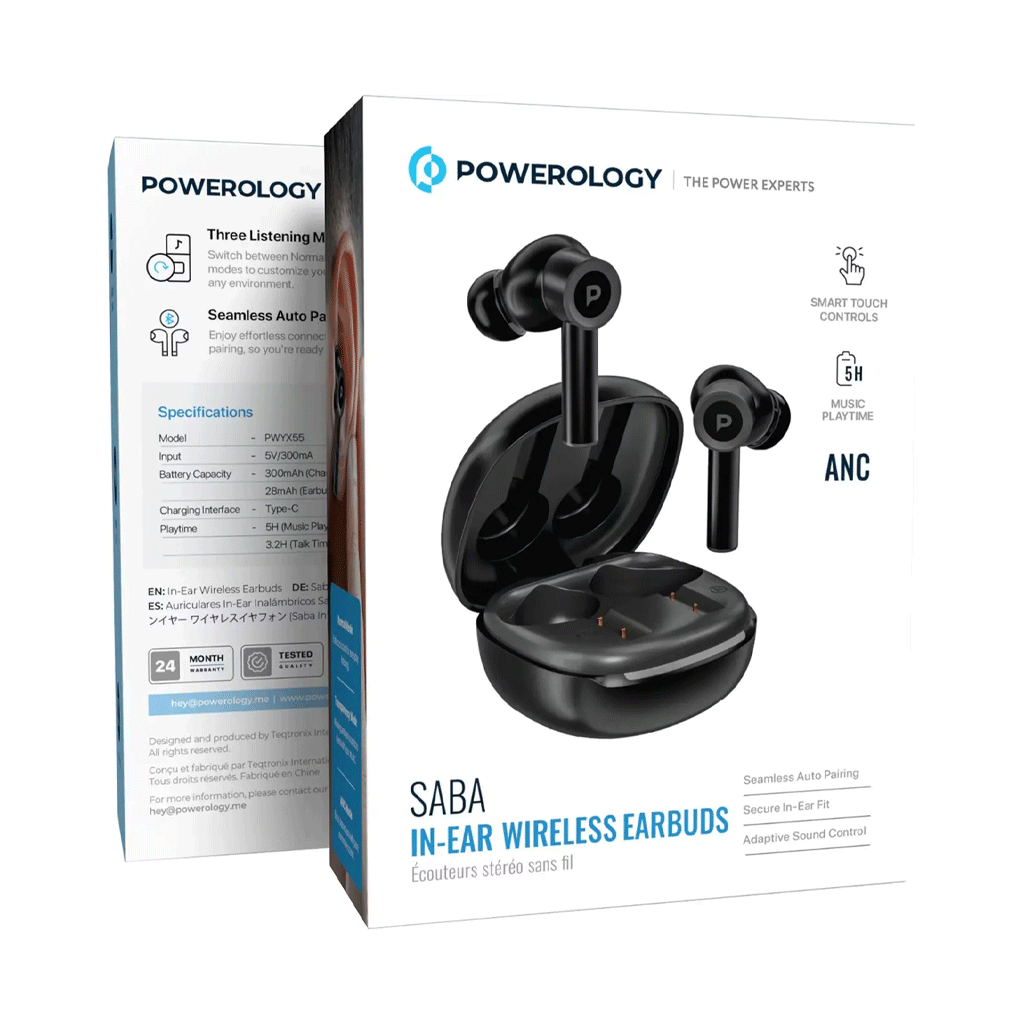 هندزفری بلوتوثی پاورولوژی مدل Powerology SABA PWYX55TWH