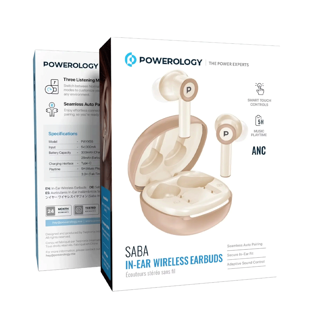 هندزفری بلوتوثی پاورولوژی مدل Powerology SABA PWYX55TWH