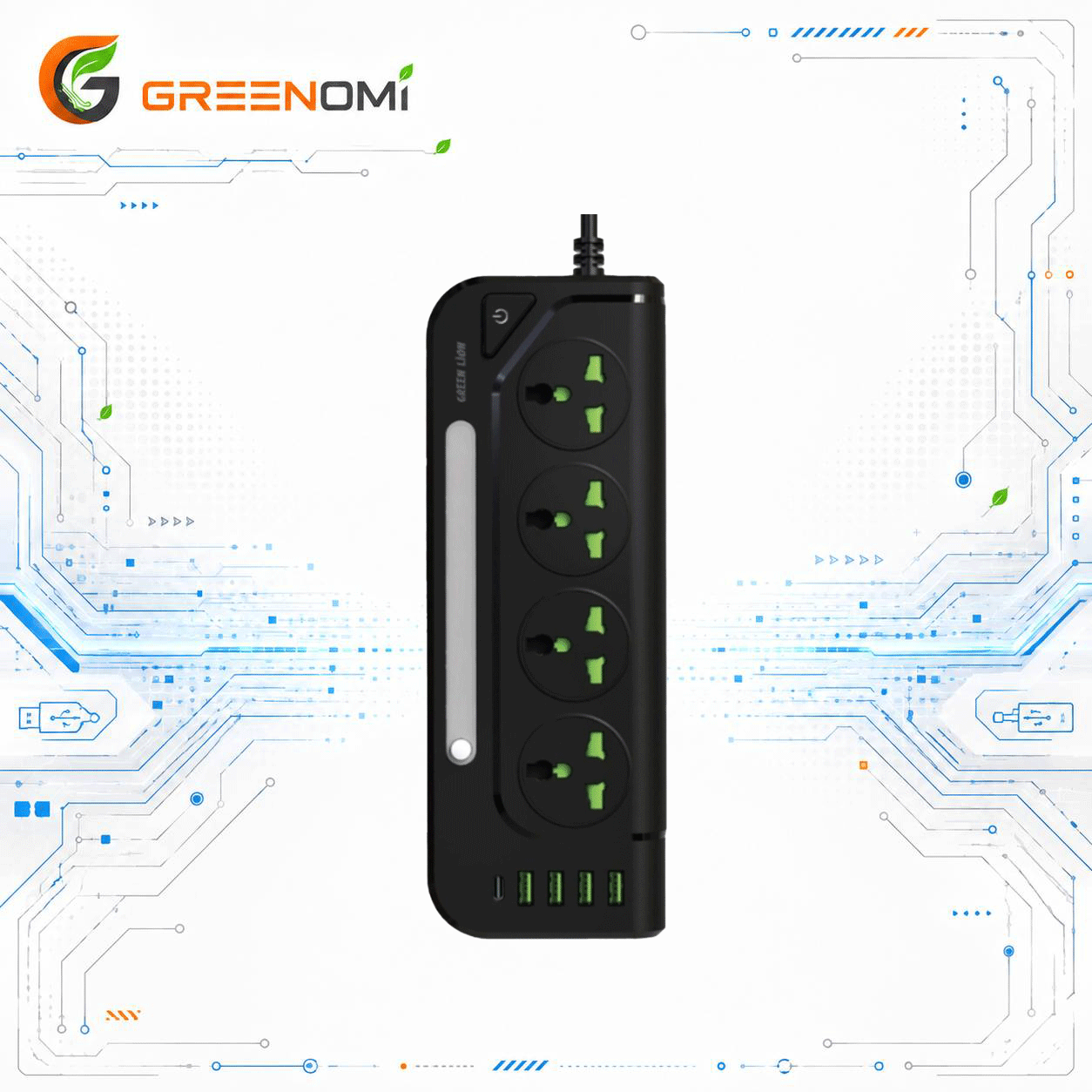 چند راهی برق گرین لاین مدل Green lion GS-100 GNGS100PSBK