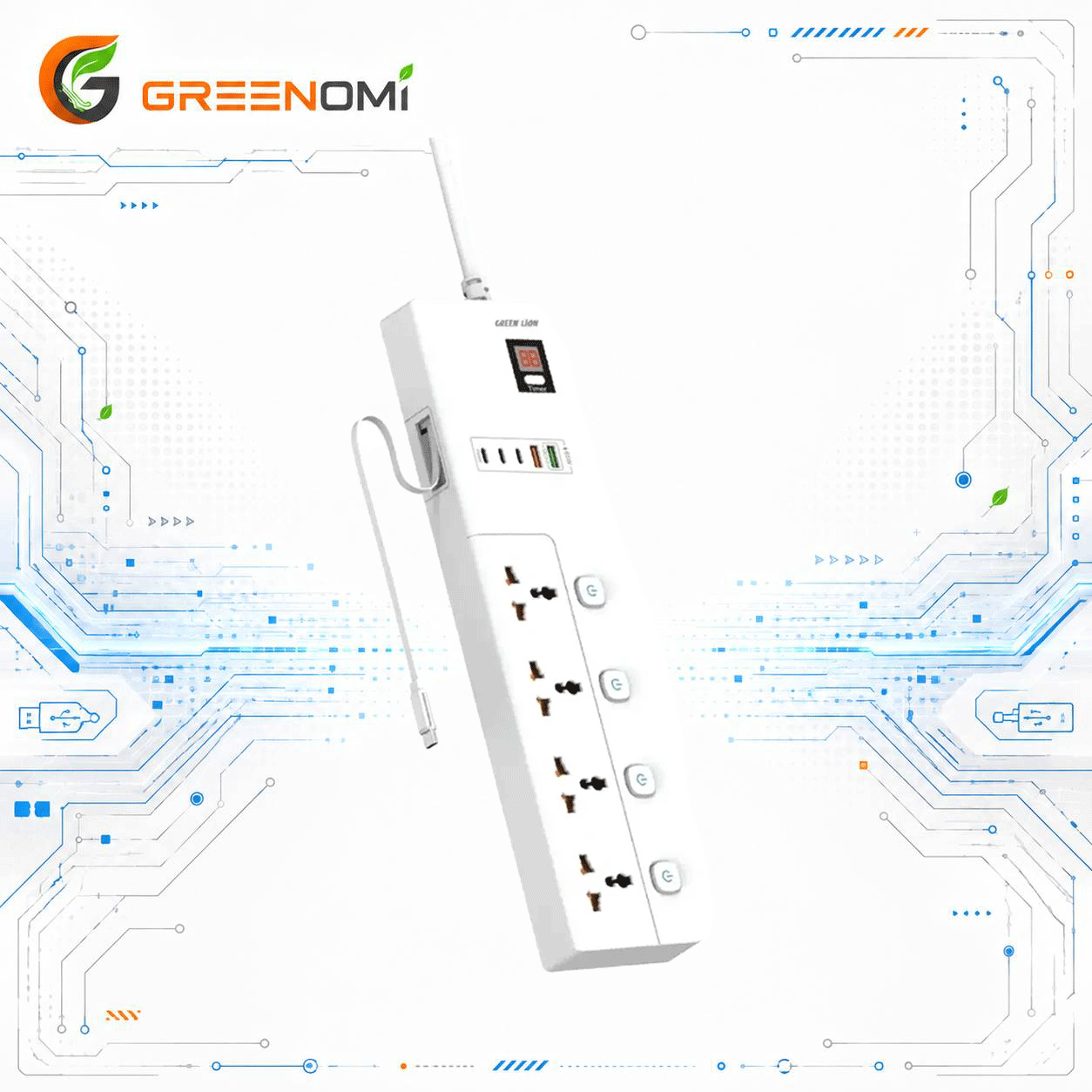 چند راهی برق گرین لاین مدل Green lion GS900