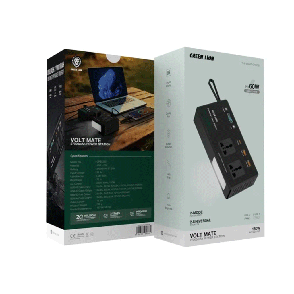 پاور استیشن گرین لاین مدل Green lion VOLTMATE 27000 mah