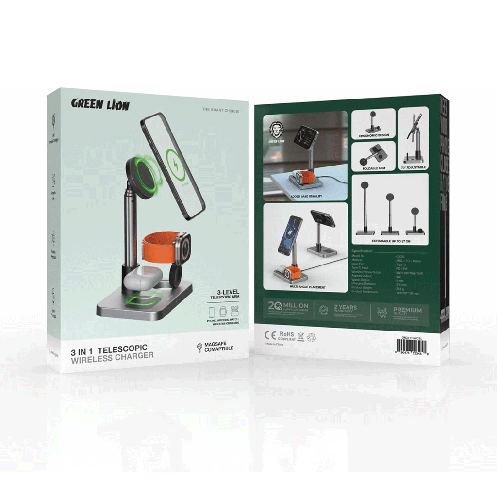 استند وایرلس تلسکوپی گرین لاین مدل Green lion TELESCOPIC