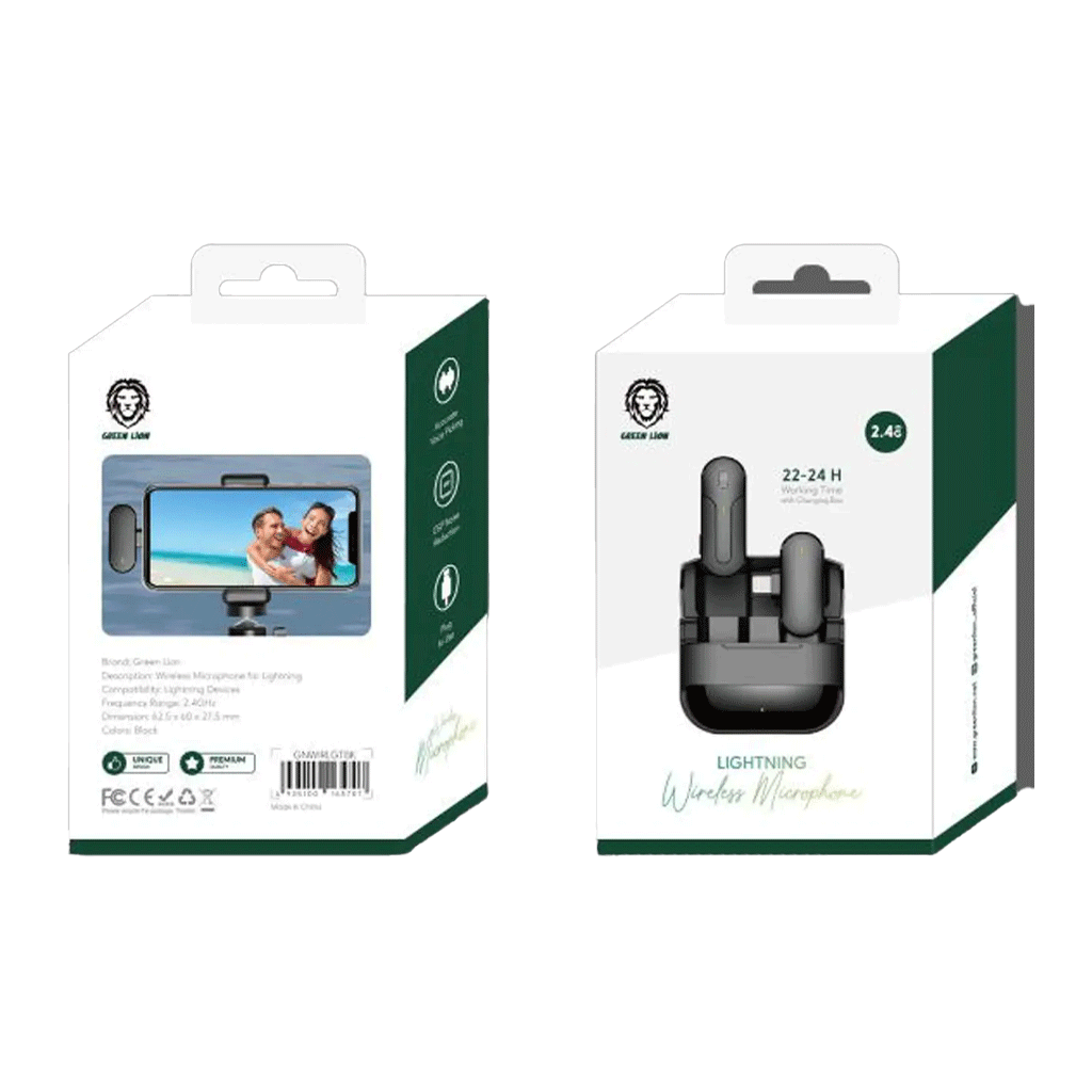 میکروفون یقه ای لایتنینگ گرین لاین مدل Green lion 24H/i