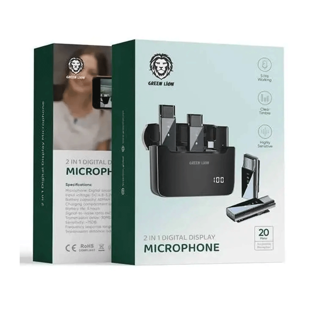 میکروفون یقه ای گرین لاین مدل Green lion ADAPTIVE 4 IN 1
