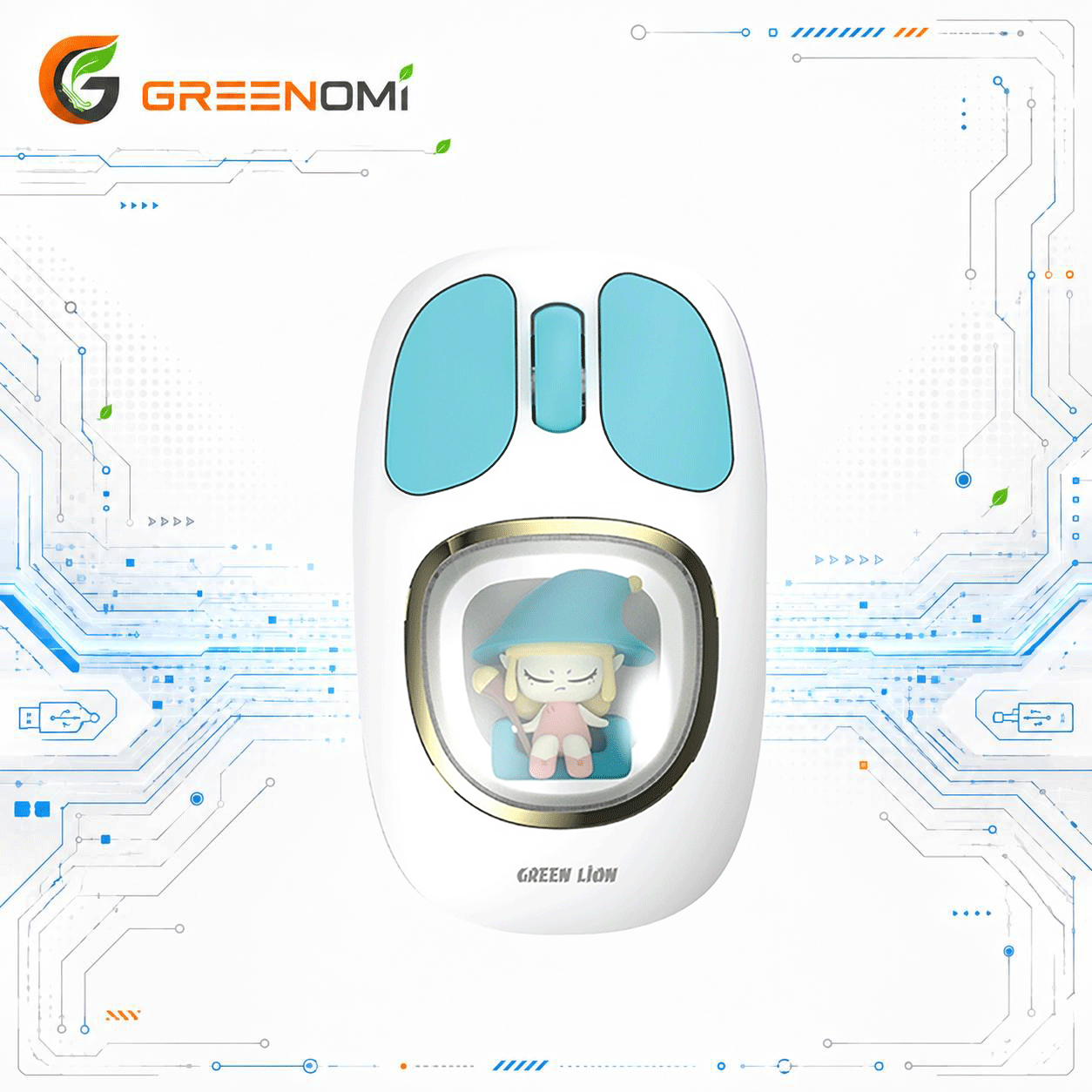 موس کامپیوتر گرین لاین مدل Green lion moosh wireless mouse