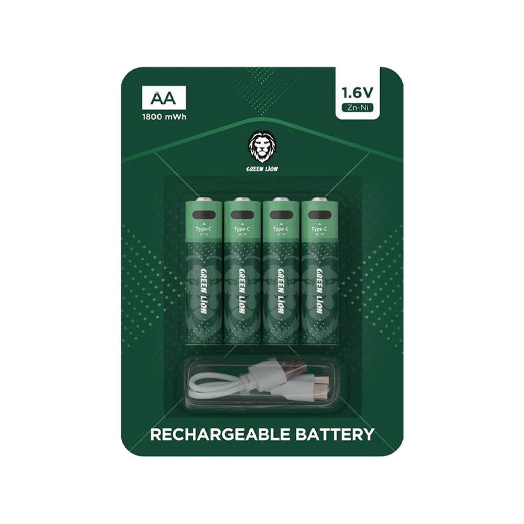 باتری قلمی چهار عددی شارژی گرین لاین Green Lion BATTERY AA