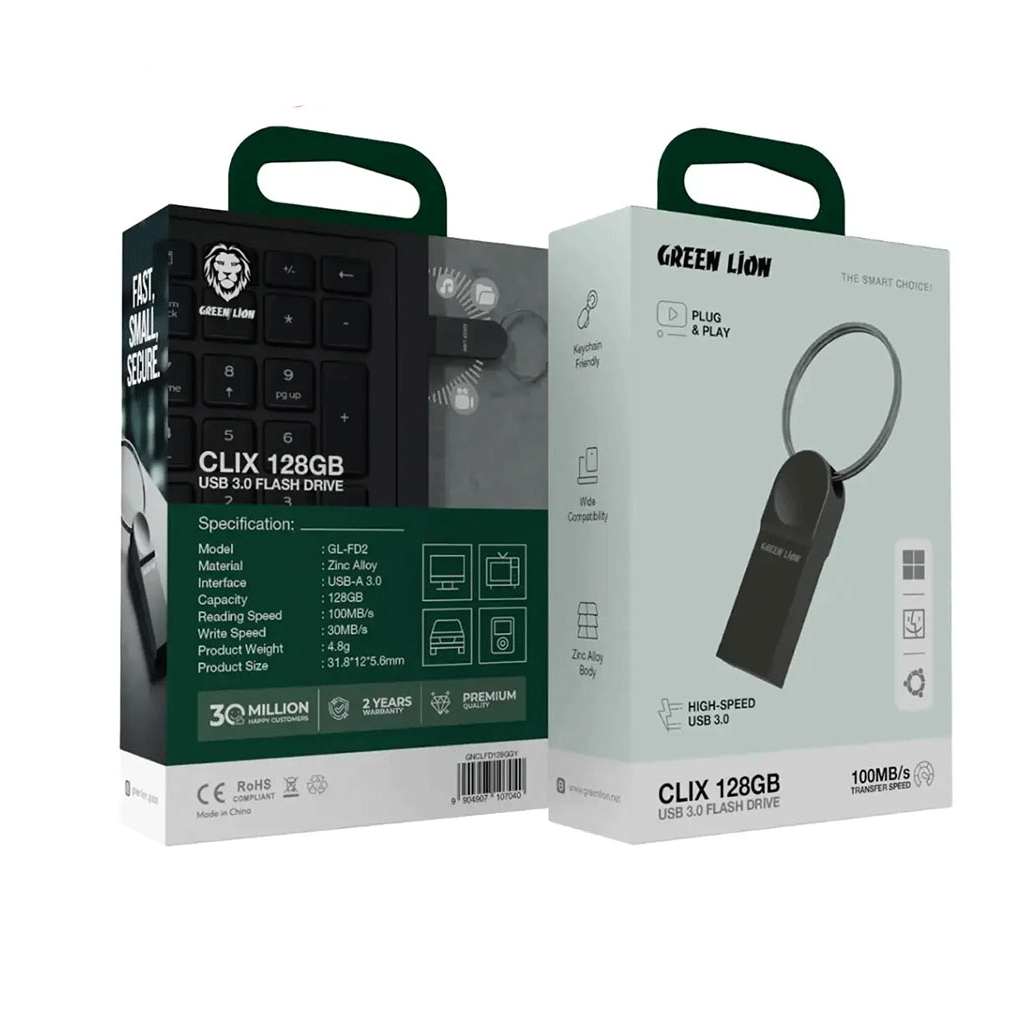 فلش مموری 128 گیگابایت گرین لاین Green Lion Clix Flash Drive 128GB
