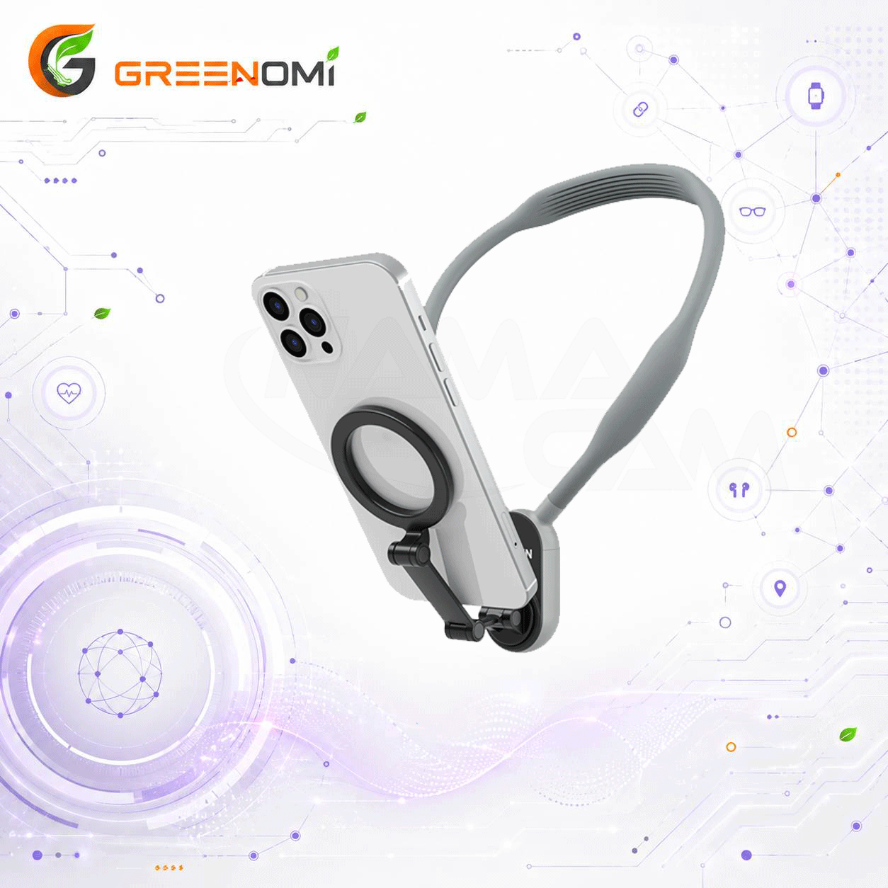 هولدر گردنی گرین لاین مدل  Green lion MAGSAFE NECKPHONE