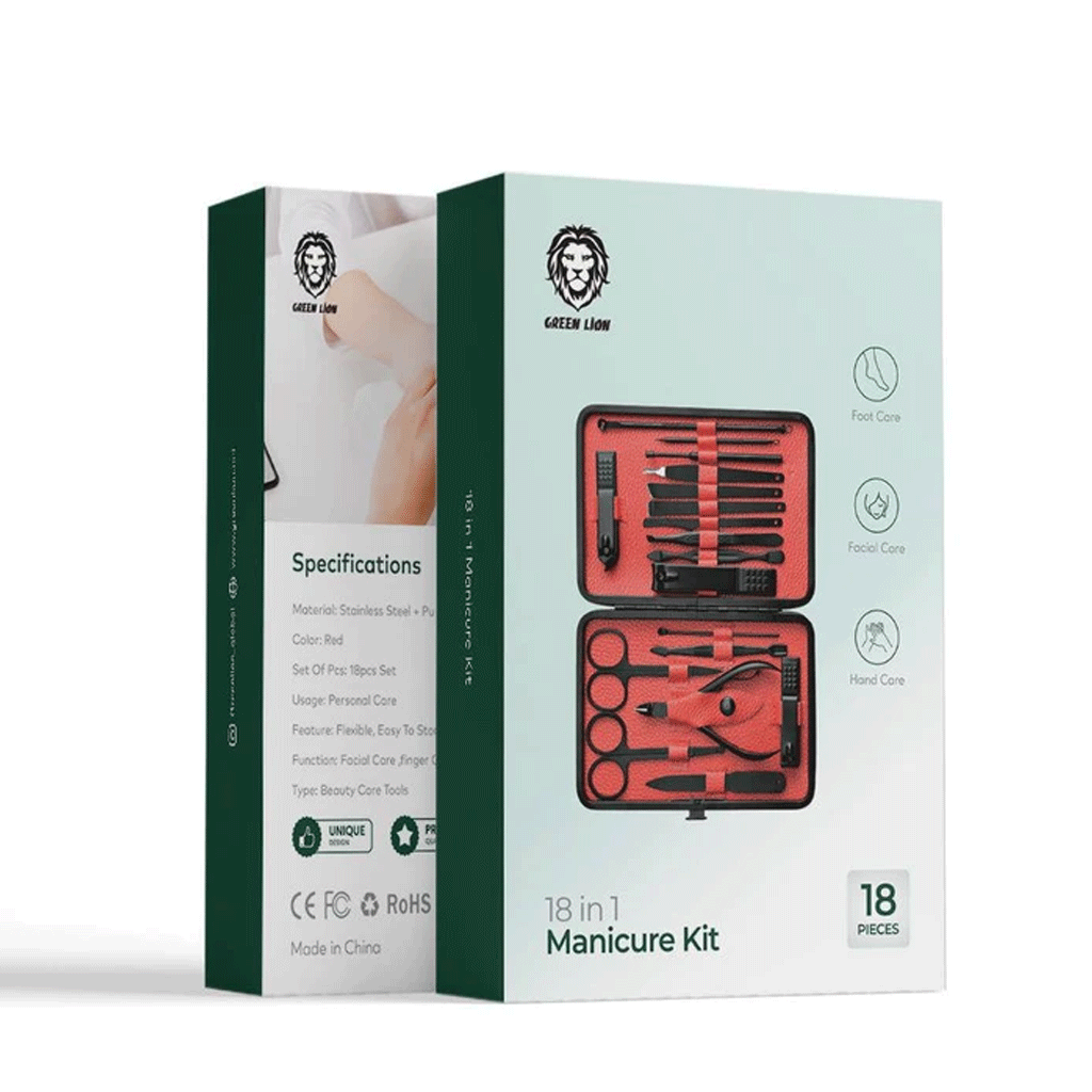 ست 18 عددی مانیکور گرین لاین Green Lion Manicure kit GNMTRVL18
