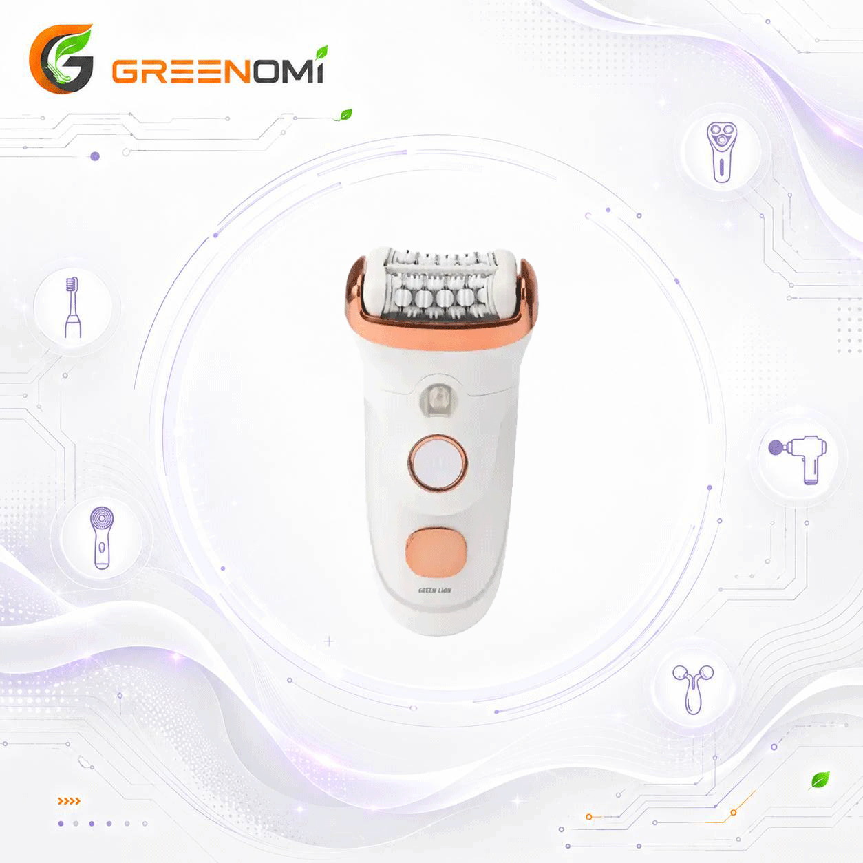 ماشین اصلاح موی بدن بانوان گرین لاین مدل Green lion 2in 1 Epilator