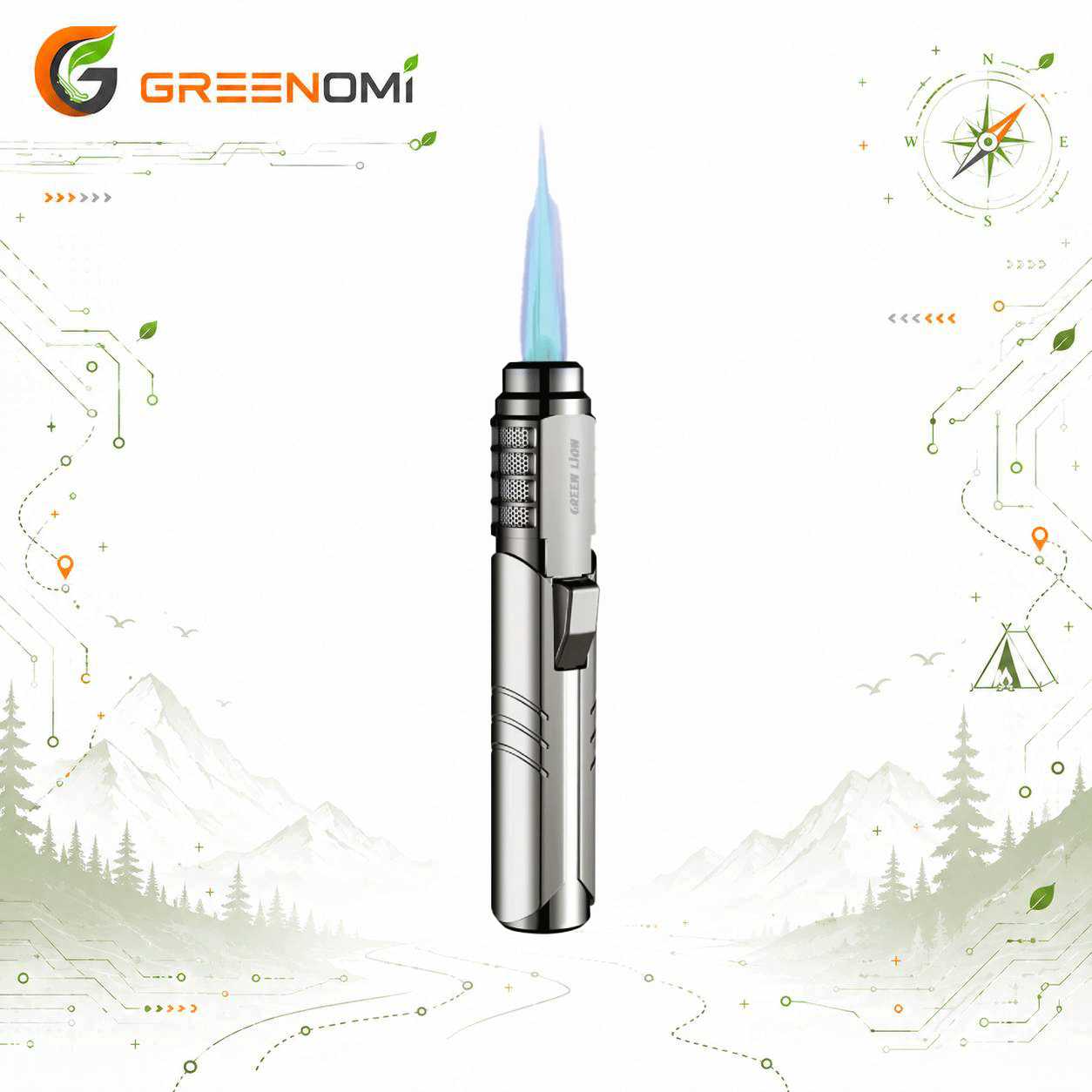 فندک اتمی ضد باد گرین لاین Green Lion Jet Flame GNJTFLMWPLSL