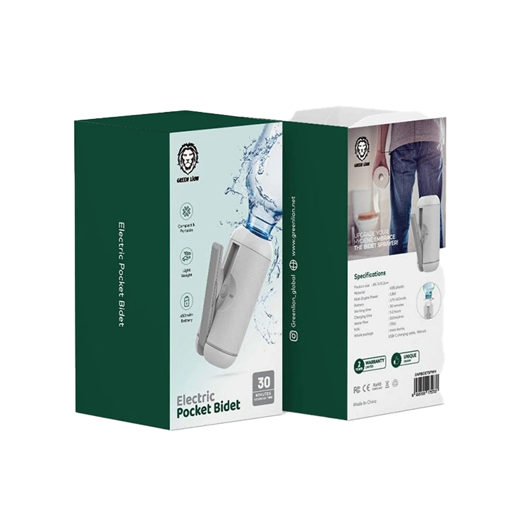 بیده پمپ دار کمپی گرین لاین مدل Green lion ELECTRIC POCKET bidet