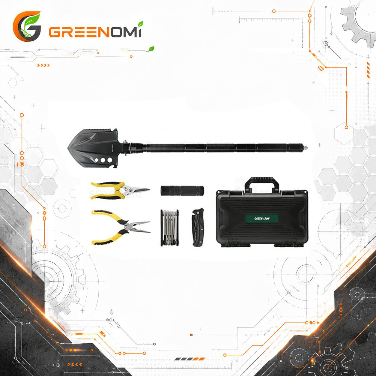ست ابزار کمپینگ چندکاره گرین لاین Green Lion Survival X9